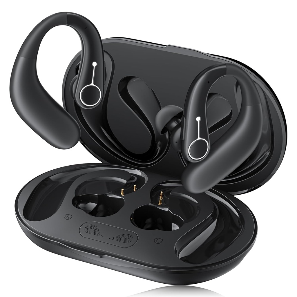 Aides auditives, OTC Aides auditives pour personnes âgées avec Bluetooth, aide auditive rechargeable avec annulation de bruit, amplificateur d'audition pour perte auditive modérée (noir)