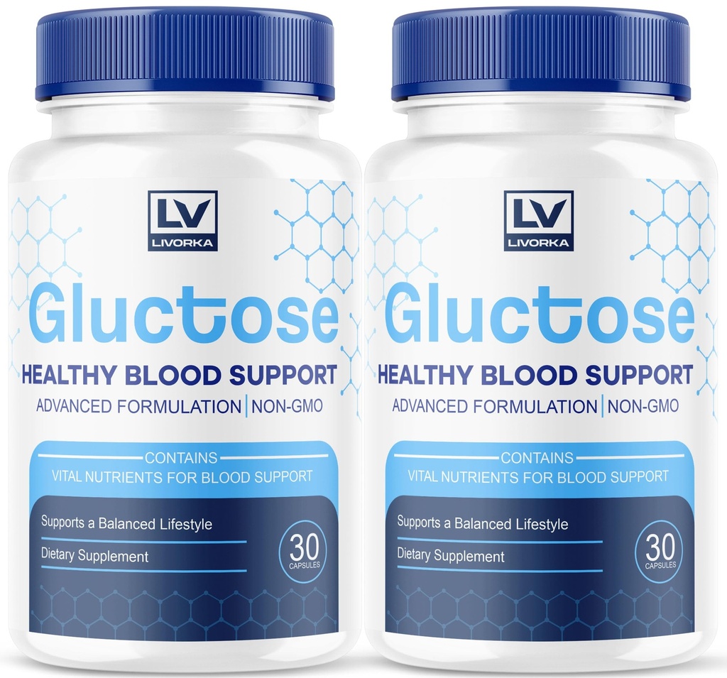 (2 Pack) Gluctose Advanced Blood Support, Gluctose, Gluctose - Advanced Blood Support Supplement, Gluctose Supplement Support Kapseln - Alle natürlichen Formel, 60 Kapseln für 2 Monate