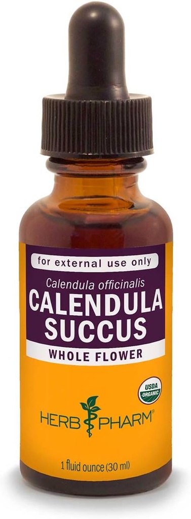 Herb Pharm Certified Organic Calendula Succus Liquid-Themenextrakt für minderwertige Schmerzunterstützung - 1 Unze