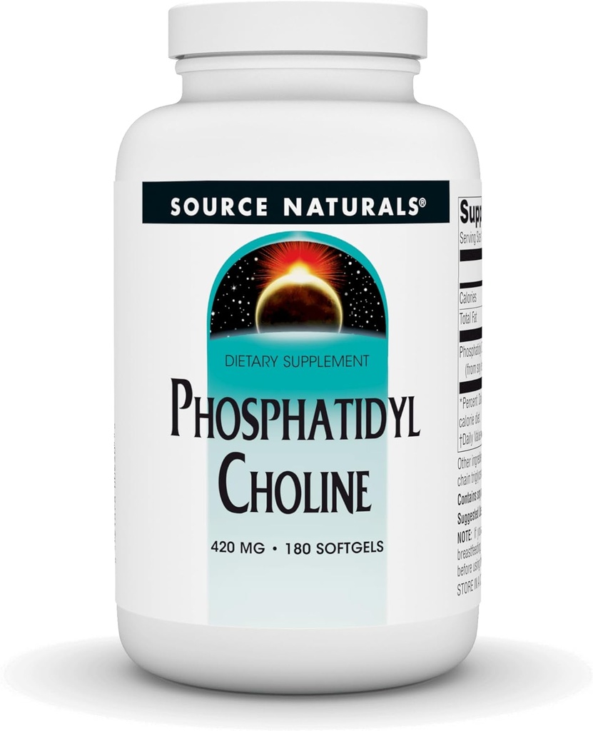 Quelle Naturals Phosphatidyl Choline, in Lecithin 420 mg Nahrungsergänzung - 180 Softgels