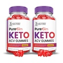 Laboratoires justifiés (2 Pack Pure Slim Keto ACV Gummies Advanced Formula 1000MG PureSlim Keto Gummies vinaigre de cidre de pomme formulé avec du jus de betterave de grenade poudre B12 Vegan Non OGM 120 Gummys