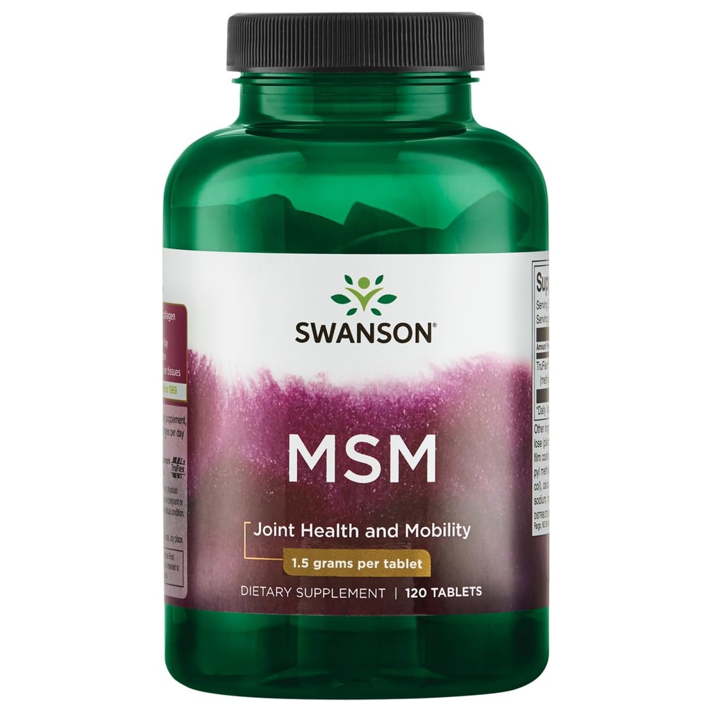 Swanson Msm 1500 Milligrammes 120 Tabs