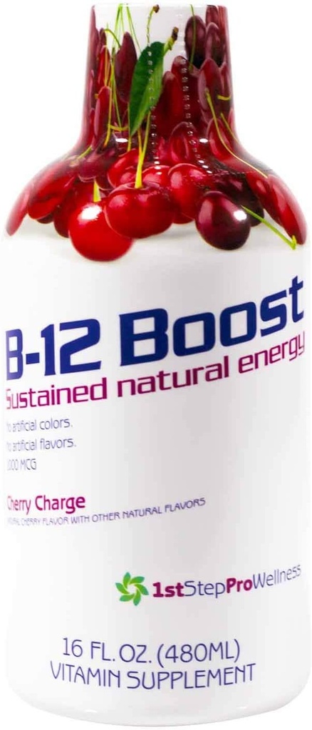 High Performance Fitness INC. 1. Schritt Flüssigkeit B-12, Kirschladung, 16-Flüssig Unzen