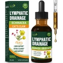 Cleavers lymphatic Drainage Drops Enhance Lymphsystem Detox Cleanse, Echinacea, Milchdistel, Katzenkralle, Turmeric, Dandelion, Burdock Immununterstützungsergänzung. 2oz