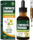 Cleavers lymphatic Drainage Drops Enhance Lymphsystem Detox Cleanse, Echinacea, Milchdistel, Katzenkralle, Turmeric, Dandelion, Burdock Immununterstützungsergänzung. 2oz