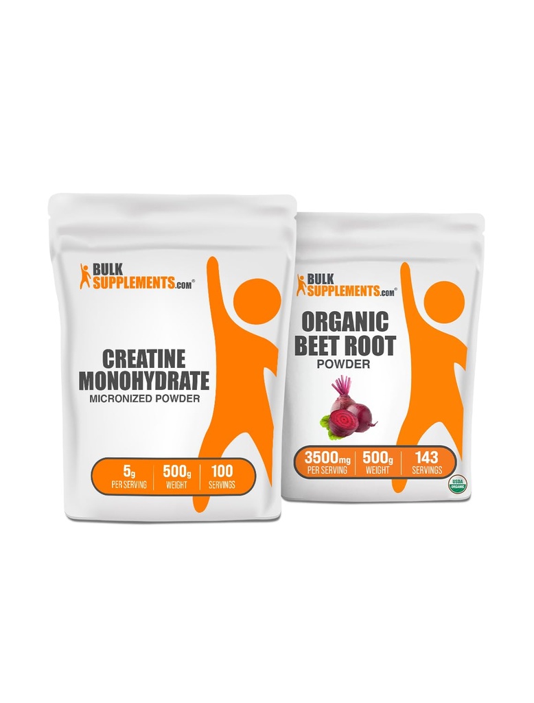 BulkSupplements Creatine + Bio-Beet Wurzelpulver 500g Bundle