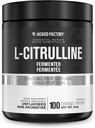 Jacked Factory L-Citrulline - Fermented L Citrulline Pulver, Nitric Oxid Booster für erhöhte Blutfluss, Stärke und Ausdauer - 100 Servierungen, Unflavored