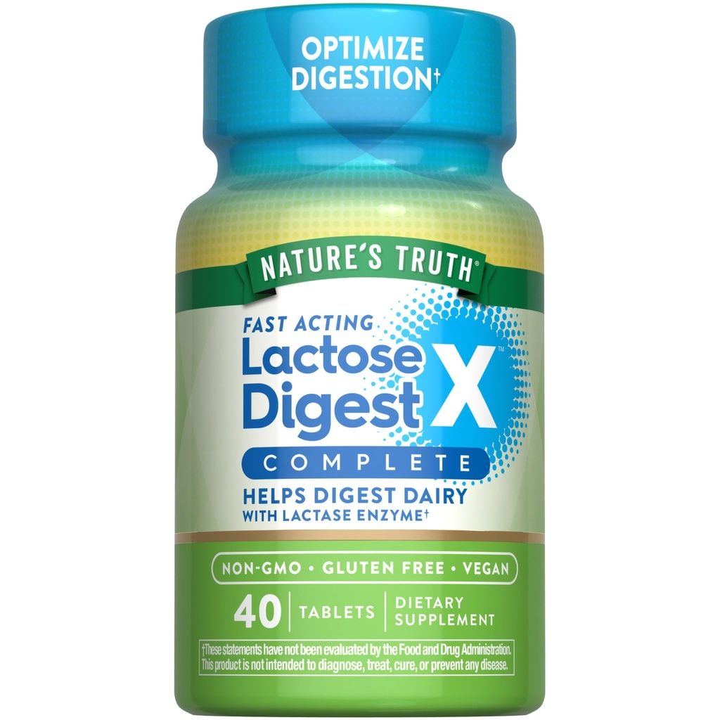 Nature's Truth Lactose Digest Pills Fast Acting | für Erwachsene | mit Lactase Enzyme | Vegan, Non-GMO & Gluten Kostenlose Ergänzung