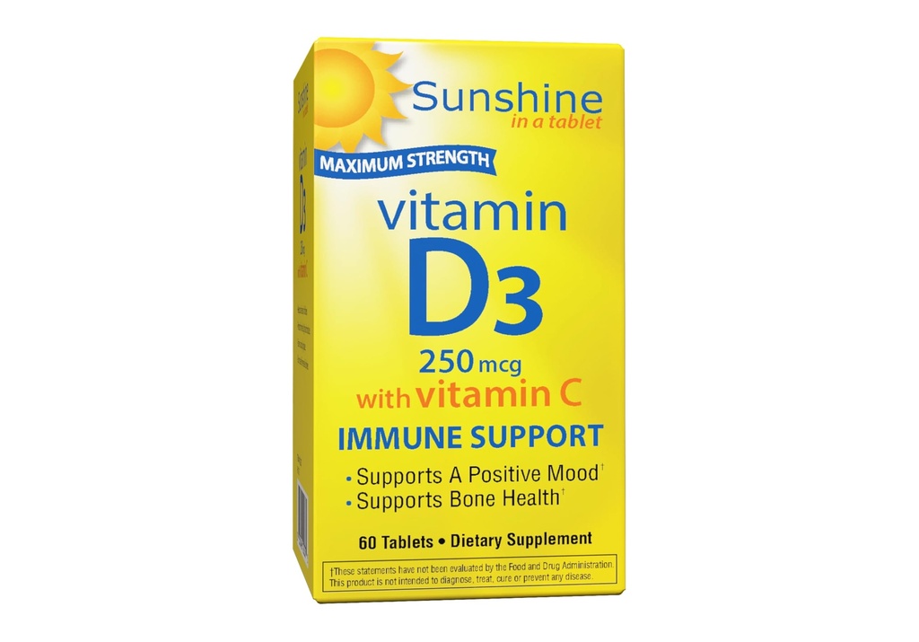 Sonnenschein Vitamin D 10.000 IU, Gesunde und starke Knochen, 30 Portionen