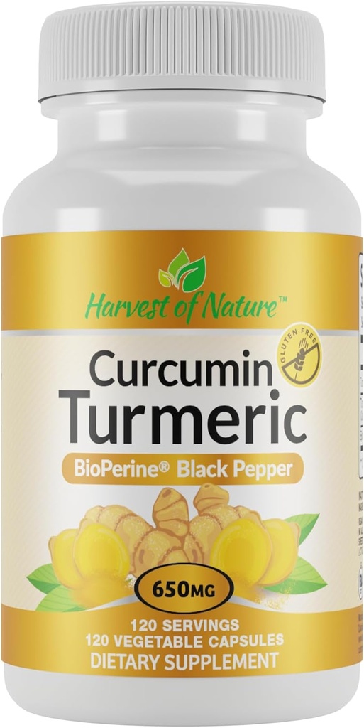 Récolte de la nature- Curcumine Turcuma, 120 comtes