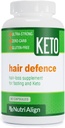 Nutri-Align Hair Defence Biotin Complex for Keto and Fasting | 90 Capsules | High Strength Hair Growth Biotin - 2500mcg Biotin per Capsule | Vitamin A, Folic Acid & Calcium