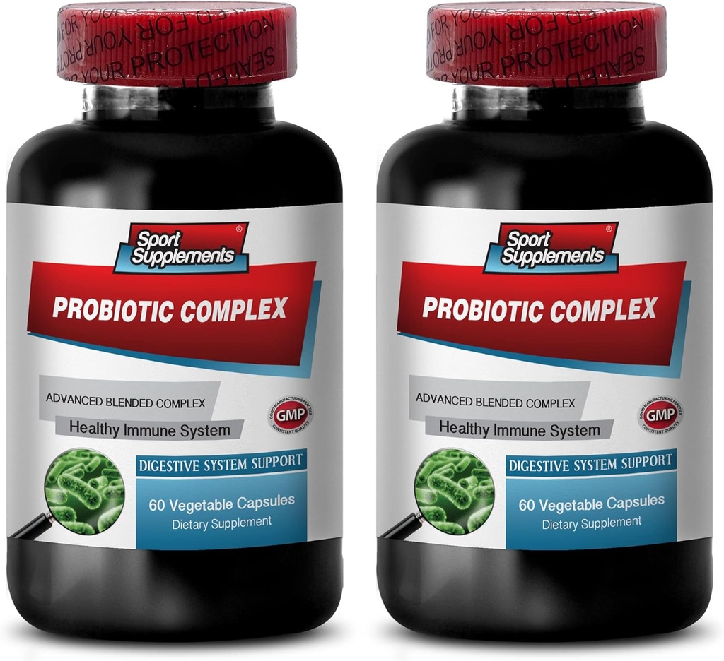 Gesunde Verdauung - PROBIOTIC Advanced Blended Complex for Digestive System - Probiotic Bacillus, Verdauungsergänzungsmittel, Bifidobacterium lactis, probiotic Multi Enzym Digestive Formula, 2B 120 Caps