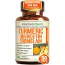Quercetin mit Bromelain Turmeric Curcumin Supplement – Allergy Relief, Joint & Immune Support – Organic Turmeric Supplement mit Black Pepper (Bioperine) – 60 Quercetin 500mg Kapseln
