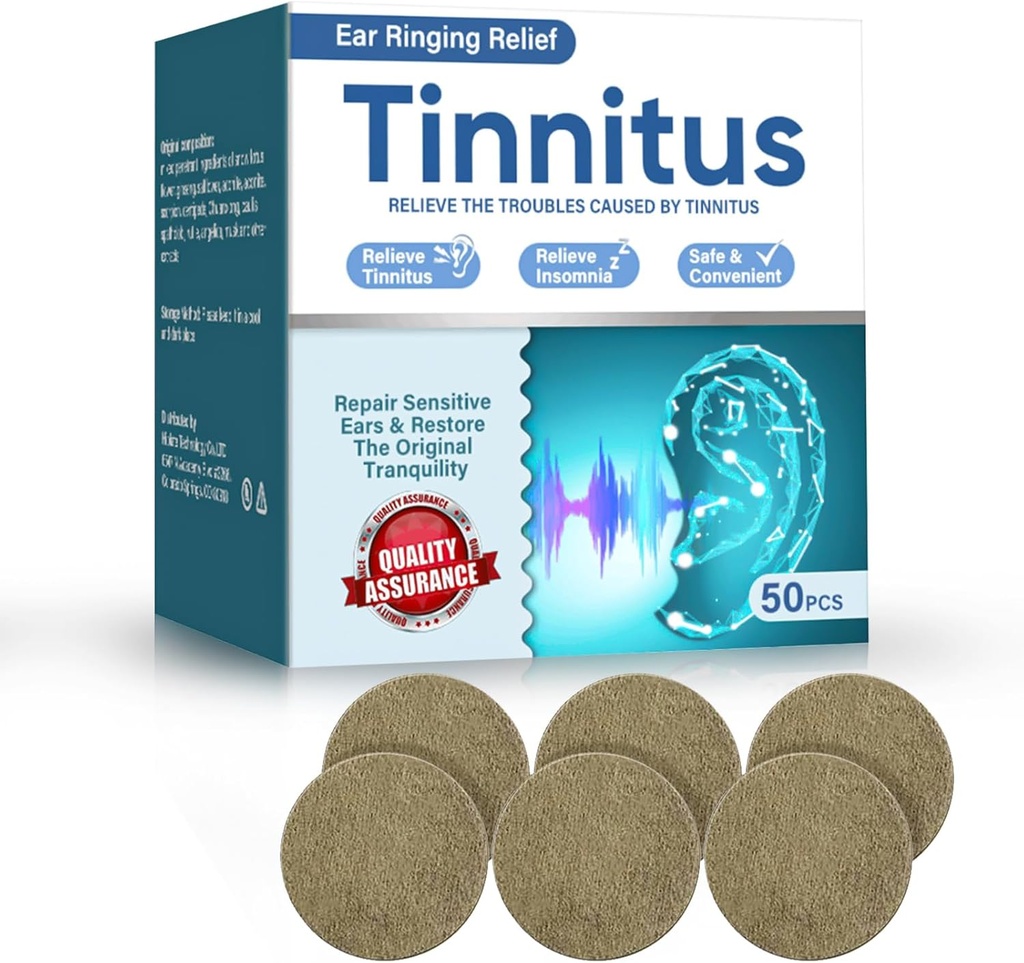 Tinnitus Relief für Ringohren, Tinnitus Relief Ohr Patches, Natürliche Tinnitus Behandlung für Ohrring Relief, effektiv reduzieren Ohr Lärm und fördern gesundes Gehör, 50PCS