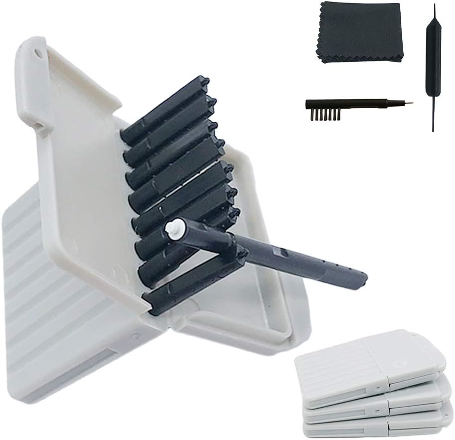 Hörgerät Wax Guards Filter Cerumen Stop Wax Traps für Phonak, Unitron, Widex Hörgeräte Reiniger mit Reinigungsbürsten-Set Werkzeuge und Carry Case – 3Packs/24 Filter