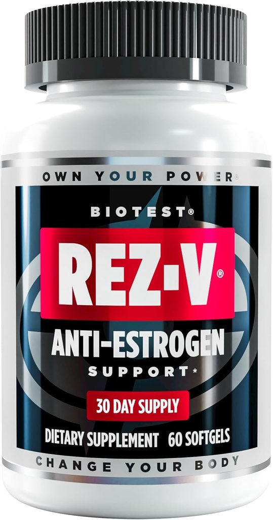 Biotest Rez-V - High-Absorption Resveratrol für Anti-Estrogen-Unterstützung + Zelluläre Gesundheit - 60 Softgels