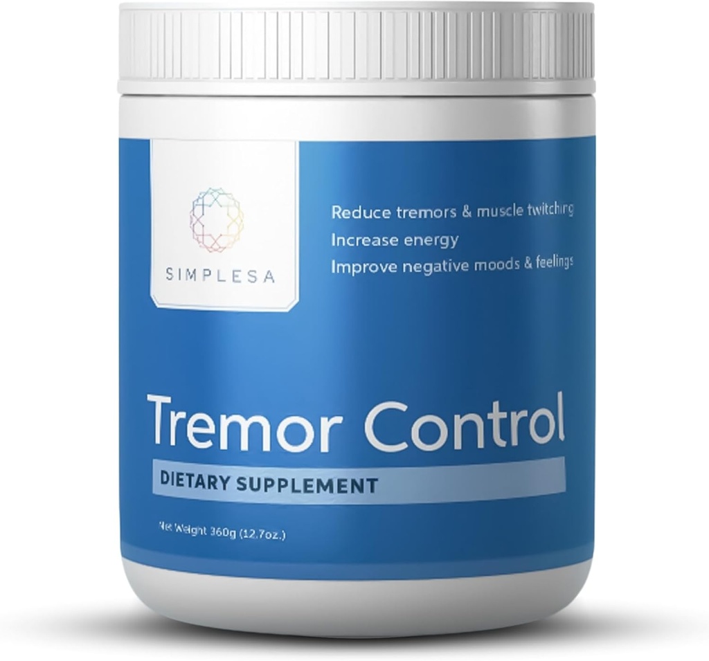 Simplesa Tremor Control, L-Arginin Alpha-Ketoglutarat-Ergänzung, Inklusive GABA, Ubiquinol und Niacin, 360g AAKG-Pulver-Ergänzung, unterstützt Tremor Control und Muskelgesundheit