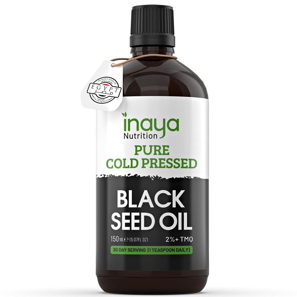 Nigella Sativa Huile de Graine Noire – Pure Cold-Pressed avec 2% de Thymoquinone.