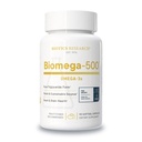 Biotics Research Biomega 500 Omega 3 Fischöl-Ergänzung, hochkonzentriertes Fischöl mit EPA/DHA, Omega 3 Fettsäuren, unterstützt Immun- und Herz-Kreislauf-90 Softgel-Kapseln