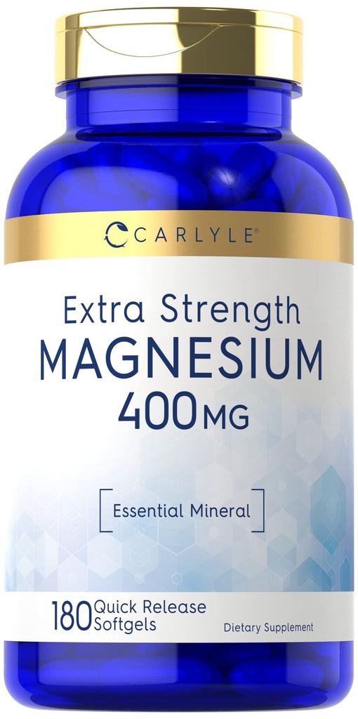 Oxyde de magnésium de Carlyle 400mg de softgel 180 softgels