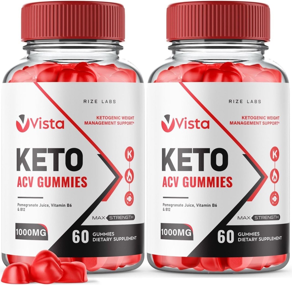 rize labs (Pack von 2 Vista Keto ACV Gummis für erweiterte Gewichtsverlust, VistaKeto Ergänzung, maximale Stärke Gomitas, Erweiterte Formel Bewertungen (120 Gummis)