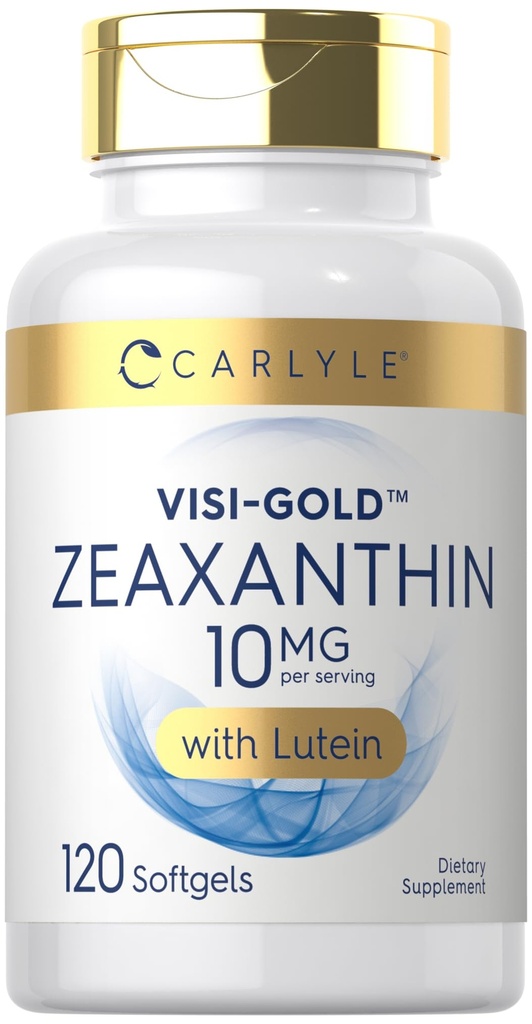 Carlyle Zeaxanthin 10mg | 120 Softgels | Augengesundheitsunterstützung mit Lutein | Non-GMO, Glutenfreie Ergänzung