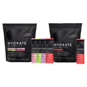Sportforschung Hydrate Elektrolyte Combo Pack - Sugar-Free & Naturally Flavored with Vitamins, Minerals, and Coconut Water - Unterstützt Hydration - 32 Packungen - Cherry Pomegranate Dominant Flavor