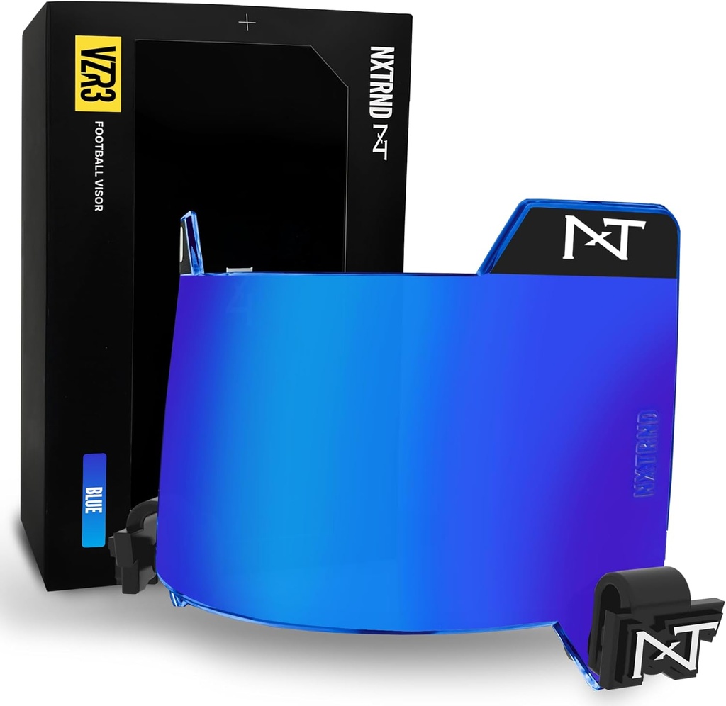 Nxtrnd VZR3 Fußball Visor, gebogene Linsentechnologie, Passt Erwachsene & Jugend Fußball Helme