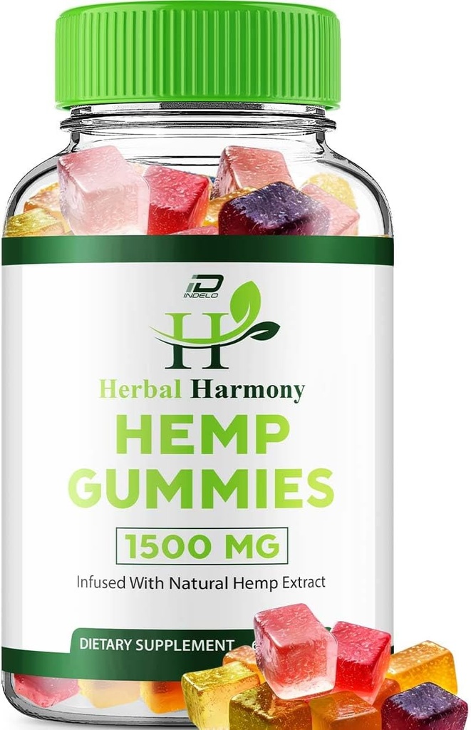 Kräuter-Harmonie-Gummi für Männer und Frauen - Kräuter-Harmonie-Gummi, Kräuter-Harmonie mit Hanf-Extrakt, Kräuter-Harmonie Natürliche Hanf-Ergänzung Bewertungen (1 Pack - 60 Gummie)