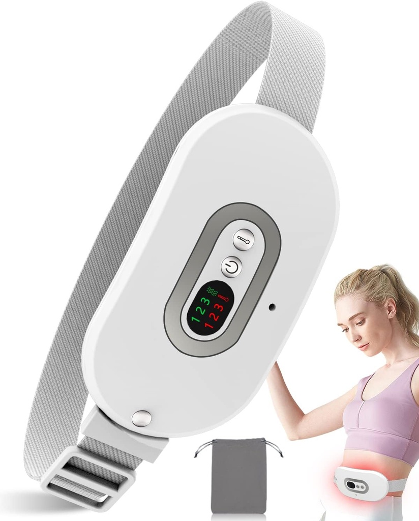 Heizkissen für Periodenkramps FSA HSA Eligable genehmigt, Tragbare Heizkissen für Menstruationskramp Relief,Elektrische Cordless Heizgürtel mit 3 Wärmestufen für Rücken,Belly,Stomach,Gifts Frauen Mädchen