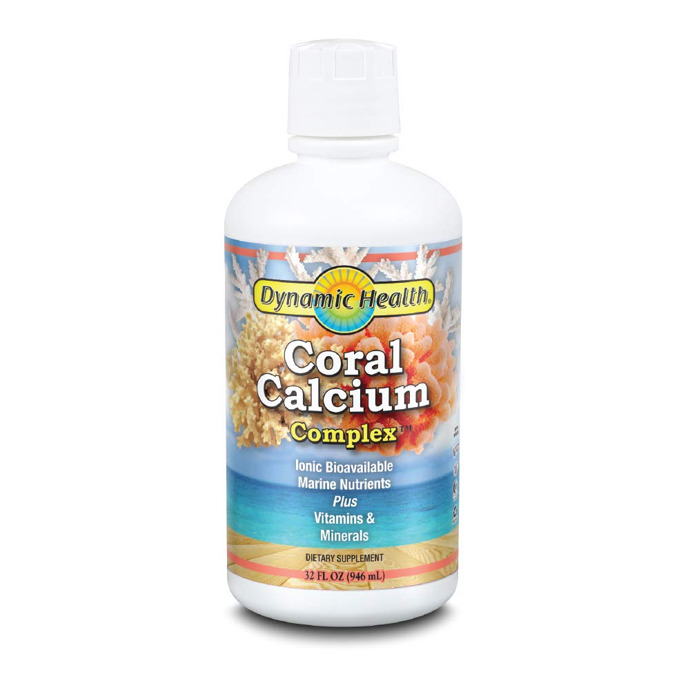 Dynamische Gesundheit Coral Calcium Complex | Knochen Gesundheit & PH Level Unterstützung | Einfacher als Kapseln, Flüssige Ergänzung | mit Magnesium | 32oz, 32 Serv