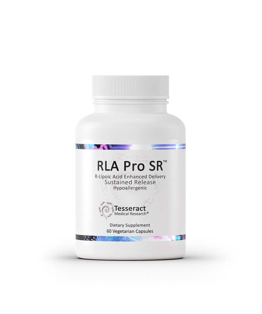 Tesseract RLA Pro SR, Lipoic Acid Supplement, 60 Kapseln, Sustained-Release R-Lipoic Acid, Boosts Mitochondrial & Cellular Energy, Amino Acid Metabolism Support, Allergiker