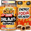 Pure Himalayan Shilajit Gummies - Haute puissance Gold Grade Resin - Energy Boost et Immune Support pour les hommes et les femmes avec Ashwagandha et Shatavari - 120 Gummy - Peach & Mango