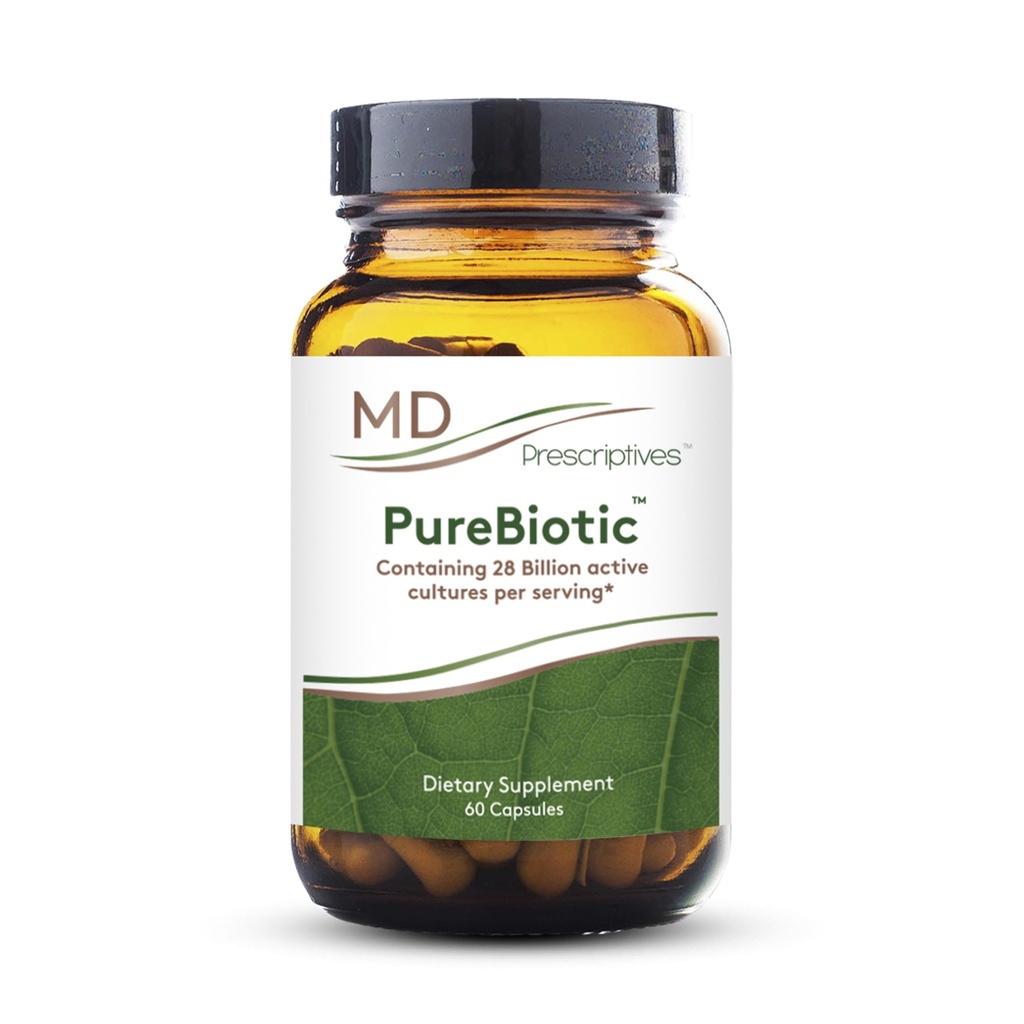 MD Prescriptives - PureBiotique - Supplément diététique probiotique pour la santé digestive et gut - 60 capsules
