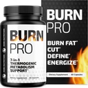Burn Pro 7-in-1 Thermogener Metabolismus Booster | Gewichtsmanagement Unterstützung Ergänzung mit Appetit & Energie Unterstützung | Bloating Relief, Gezielte Belly Toning & Keto Inducing | Slim, Trim & Tone | 60ct