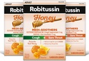 Robitussine Medi-Sothers Honey Lemon Throat Lozenges, Long Lasting Cough + Mal à la gorge - 48 Compte (3 x 16ct Packs)