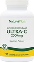 Natures Plus Ultra-C 2000 mg - 90 Tabletten - Vitamin C mit Rose HIPS - Immun- & Antioxidans-Unterstützung - Vegetarisch, Glutenfrei - 90 Servierungen