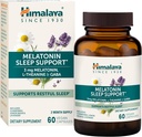 Himalaya Melatonin Schlaf-Unterstützung mit GABA, L-Theanine und Melatonin 3mg für Schlaf-Unterstützung und Schlaflosigkeit, 60 Kapseln, 2 Monate Versorgung
