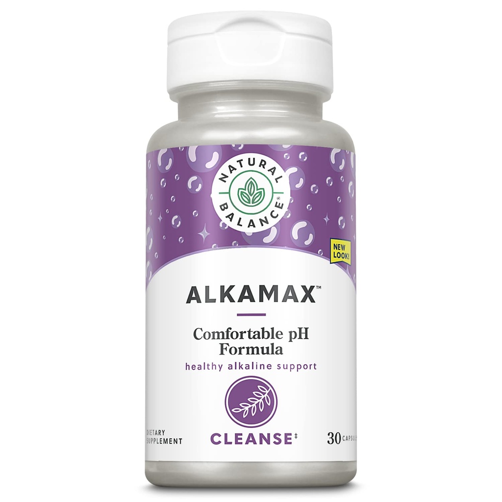 Natürliche Balance AlkaMax Kapseln | pH-Booster w/Calcium, Magnesium & Kalium | Formuliert, um Säure zu neutralisieren | 30 CT