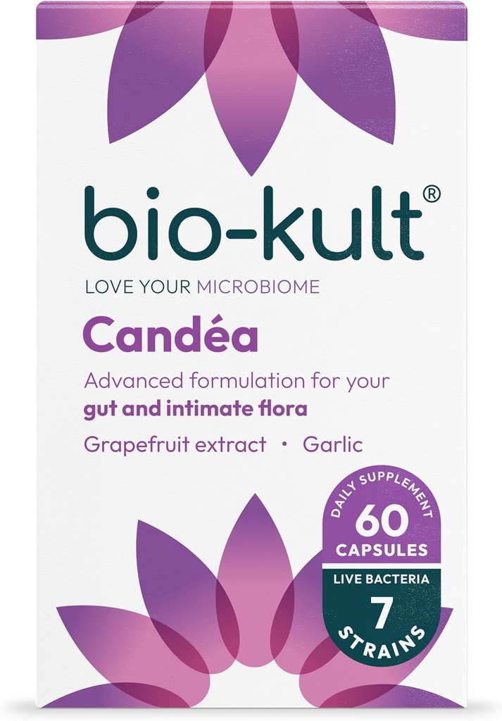 Bio-Kult Candea - 60 Kapseln - Probiotisch für Intimate Flora, Probiotisch für Frauen, Probiotisch für Männer, mit Knoblauch und Grapefruit Extrakt