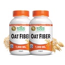 Botanische Wahl Oat Fiber Nahrungsergänzung - Verdauungsgesundheit für Frauen und Männer - Packung von 2