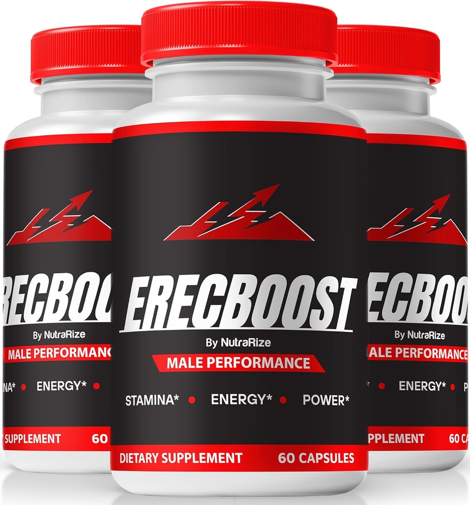 NutraRize (paquet de 3 capsules ErecBoost, formule ErecBoost ME officielle avancée pour l'énergie et le bien-être, pastilles Fenugreek Pills (180 capsules)