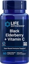 Life Extension Black Elderberry + Vitamin C, Alltag Immununterstützung von Elderberry & Vitamin C, Glutenfrei, Non-GMO, Vegetarisch, 60 Kapseln