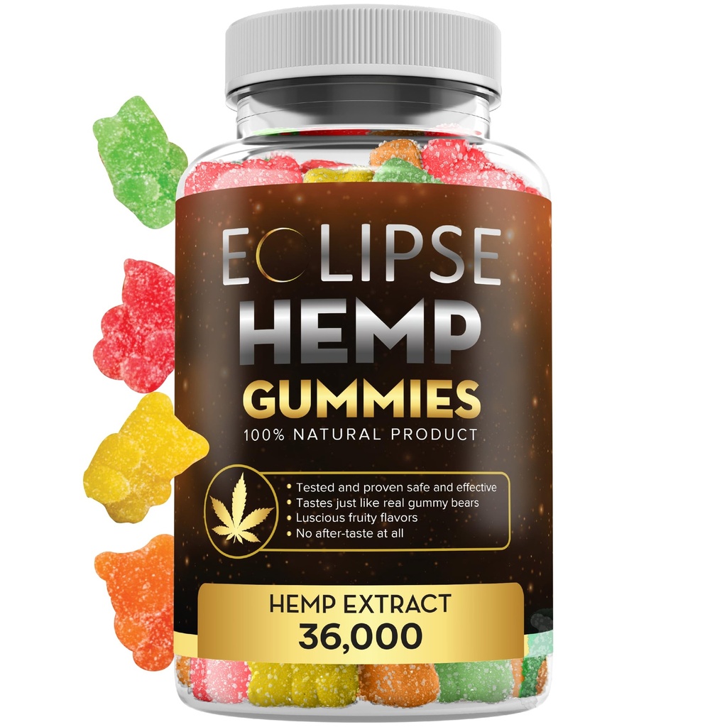 Gummies de chanvre - 36.000 MG (60 comte) - 600 MG par ours gommy avec huile de chanvre - Fabriqué aux États-Unis