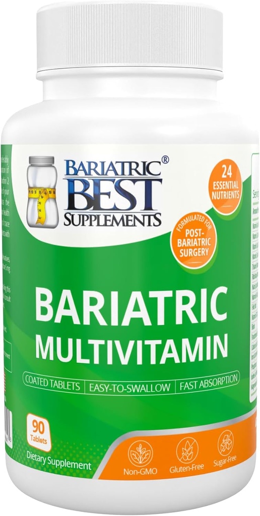 Bariatric Multivitamin mit Eisen für Post-Gastric Bypass &amp; Sleeve Surgery, Energy Supplements, 90 Tabletten, 24 essentielle Nährstoffe, gebildet von Bariatric Surgeons pro ASMBS Richtlinien