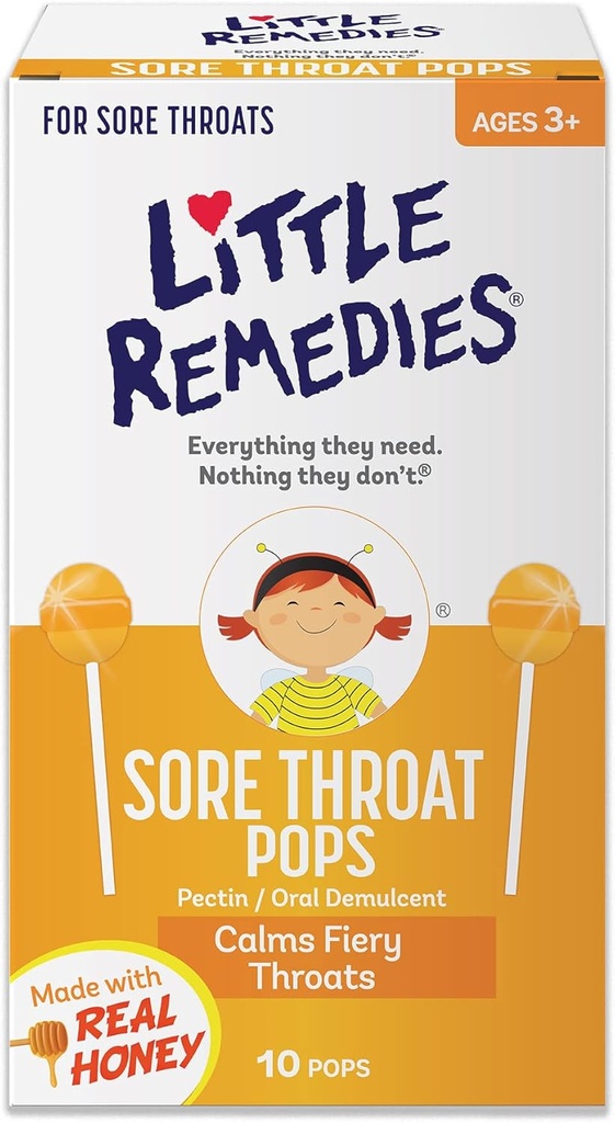 Little Remedies Sore Throat Pops, Made With Real Honey, 10 Count(Pack von 1)