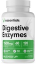 Enzymes digestifs enroulés (1500 mg), Essentiels (60 portions, 120 capsules)