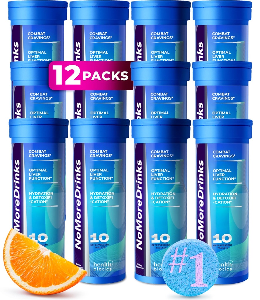 NoMoreDrinks Anti-Alkohol Craving-Ergänzung | Liver Detox & Combat Cravings | Energy Support Alkohol Ersatz-Getränk | Bio-Milch-Diesel-Ergänzung & Dandelion Root & 5HTP | (120) Energy Pills