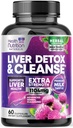 Gentle Liver Cleanse Detox & Repair Formula - Advanced Liver Support Supplement mit Silymarin Milk Thistle, Dandelion Root, Artichoke Extract, Turmeric, Choline, & Beetroot - 60 Veggie Capsules