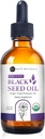 Kate Naturals Huile de Graine Noire Biologique (4oz, vierge, pressée à froid, non-OGM) Nigella Sativa liquide pour le support immunitaire et la digestion. Huile pure de cumin à graines noires pour cheveux et peau